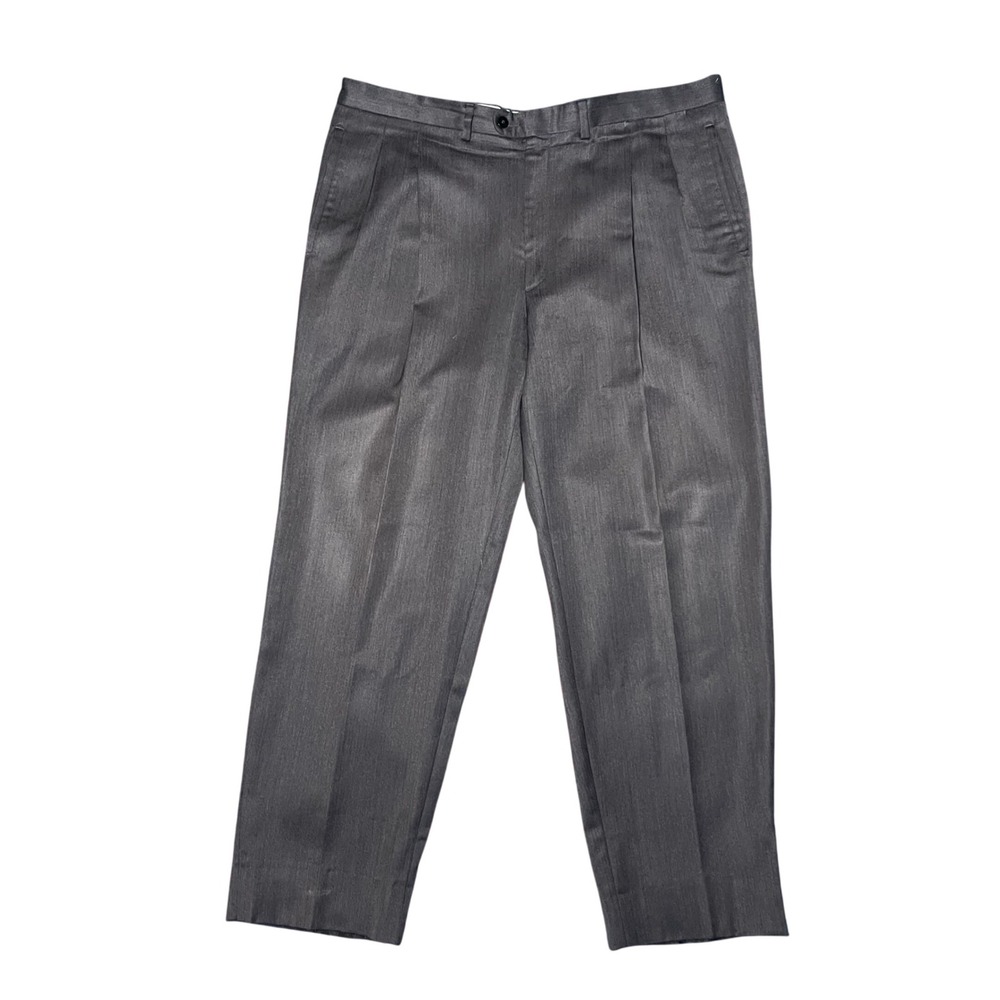 Emidio Pucci Mens Grey Pleated Wool Blend Dress Pants‎ Trousers European 50